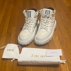Dior Ivory High-Top Sneakers